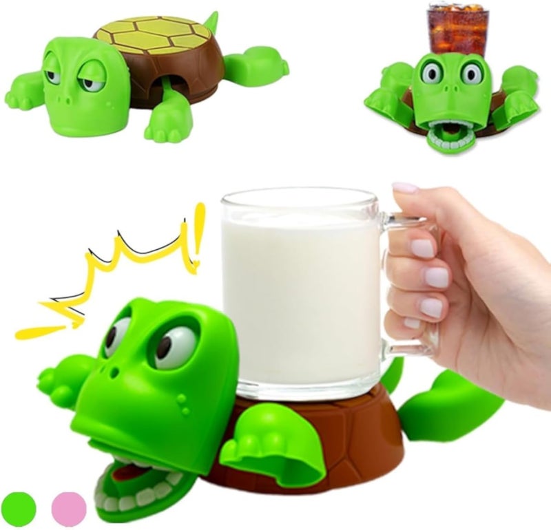 حامل أكواب على شكل سلحفاة مرحة، حامل أكواب ثلاثي الأبعاد مبتكر بتعبير وجه، حامل أكواب قهوة، هدايا للرجال